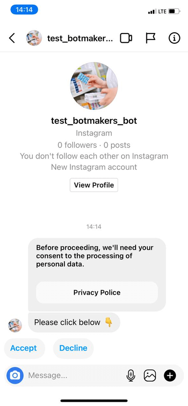 Online Pharmacy and Drugstore Messenger bot screenshot